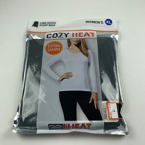32 Degrees Cozy Heat Extra Warm Top Women's XL West Grass Long-Sleeve Scoop Neck